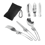Jedilni pribor 3-delni zložljiv z torbico