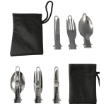 Jedilni pribor 3-delni zložljiv z torbico - slika 2