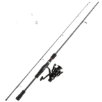 Ribiška palica z rolo za morski ribolov dvodelna črna 2.1 m (4000)