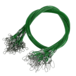 Ribiški komplet jeklene predvrvice z vrtljivko (25 cm / 14 KG) 50 kos