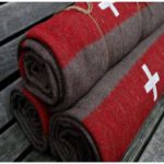 Vojaška volnena deka švicarska vojska 200 × 140 cm siva novo - slika 4