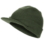 Kapa volnena zelena z vizirjem