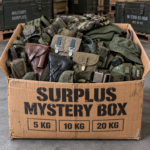 Vojaški Surplus Mystery Box ALESTARY – naključni paket vojaške opreme
